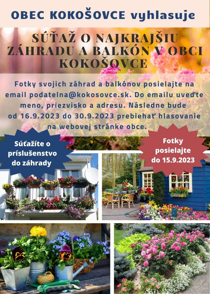Súťaž o najkrajšiu záhradu a balkón v obci Kokošovce  3